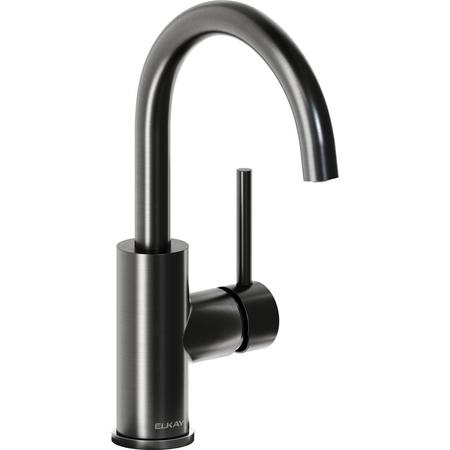 ELKAY Avado Single Hole Bar Faucet with Lever Handle Black Stainless LKAV3021BK